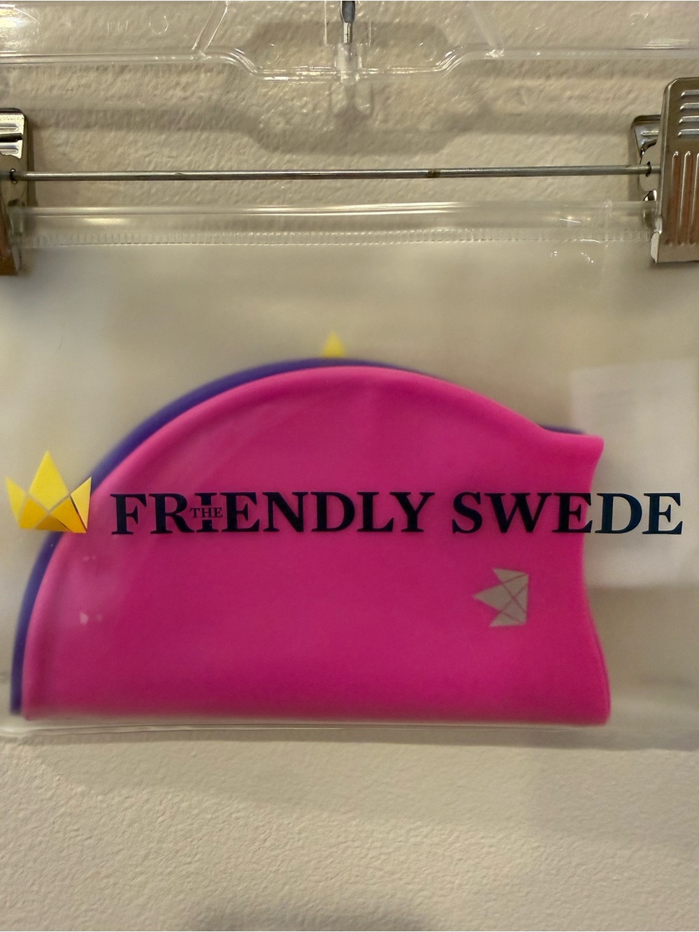 The Friendly Swede 2 Pack Pink & Purple Silicone Swim Caps